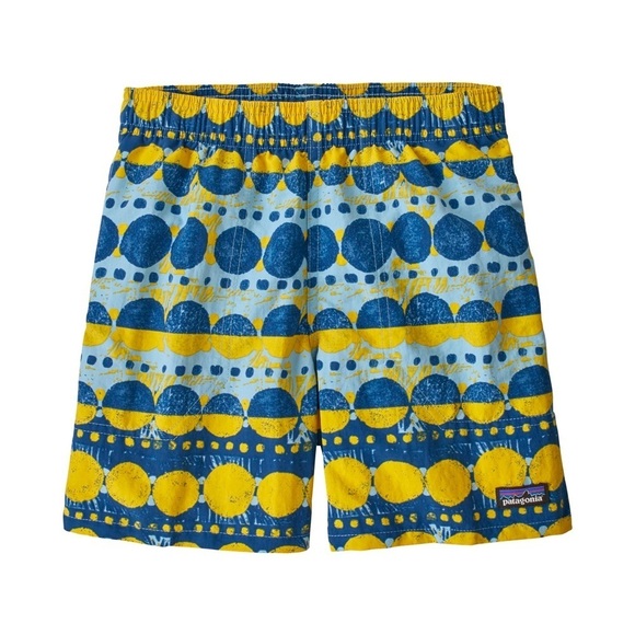 PATAGONIA Boys' Baggies Shorts 5 in. Woodblock Circles XL